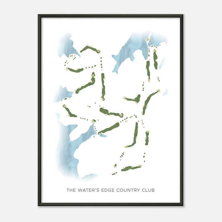 Print of The Water'S Edge Country Club Modern Map