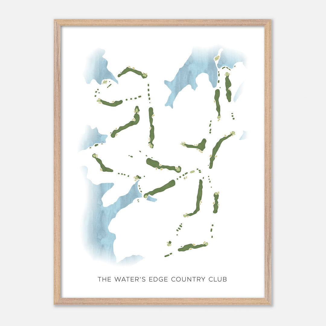 Print of The Water'S Edge Country Club Modern Map