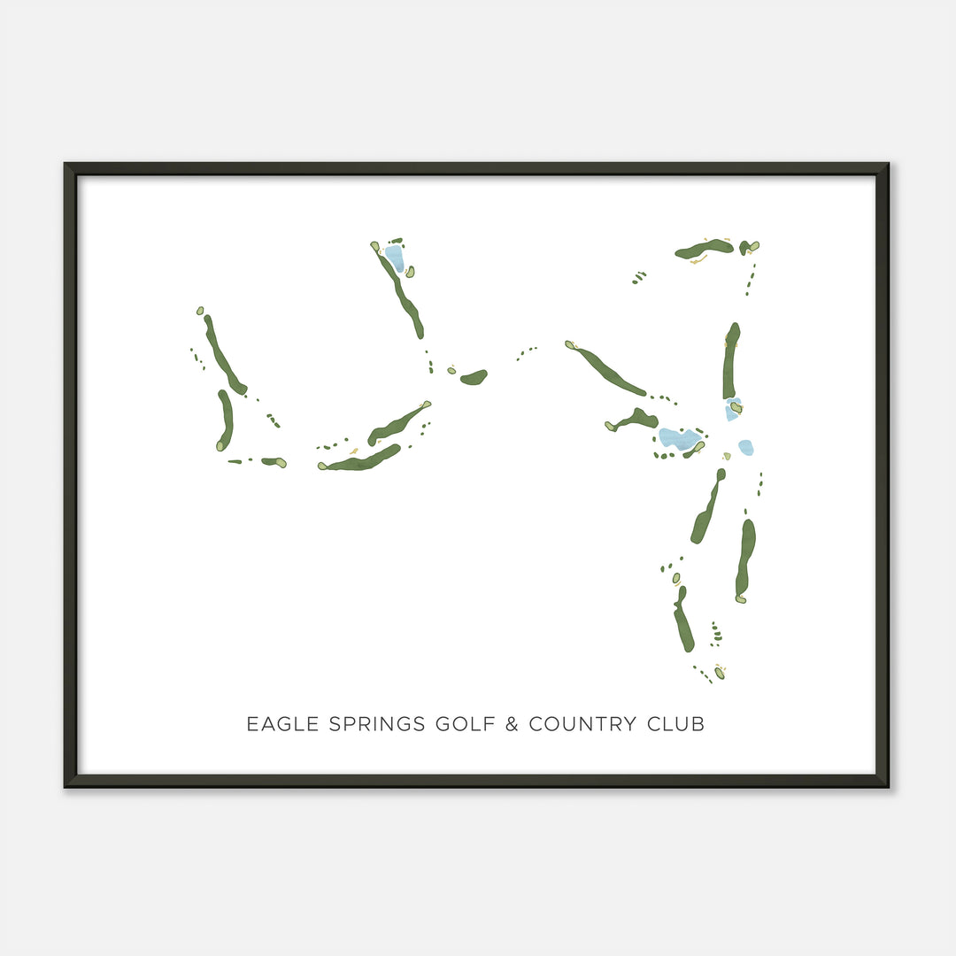 Print of Eagle Springs Golf &amp; Country Club Modern Map