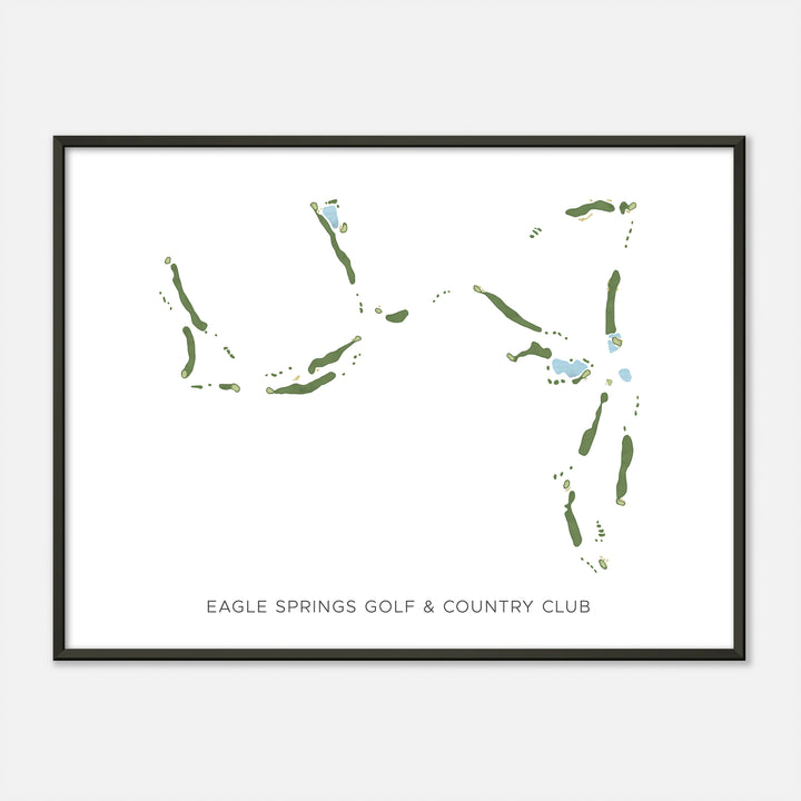 Print of Eagle Springs Golf &amp; Country Club Modern Map