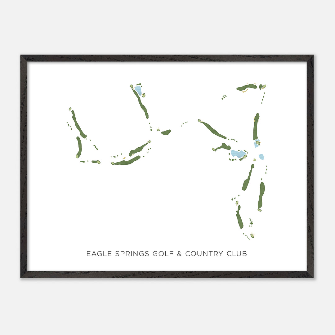 Print of Eagle Springs Golf &amp; Country Club Modern Map