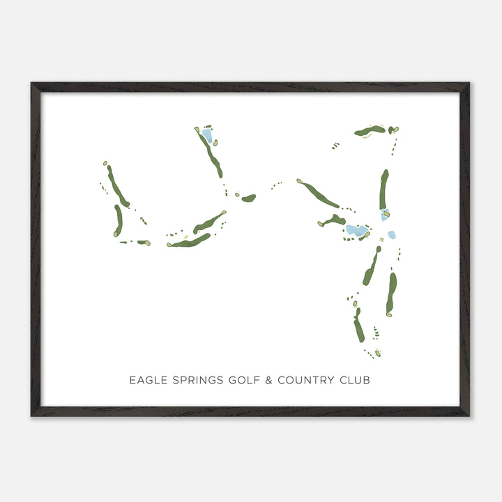 Print of Eagle Springs Golf &amp; Country Club Modern Map