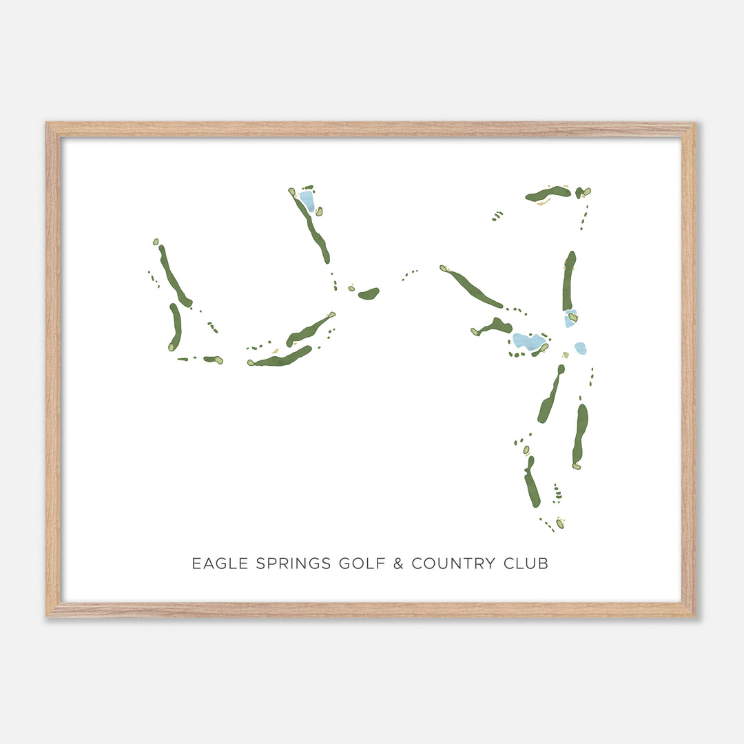 Print of Eagle Springs Golf &amp; Country Club Modern Map