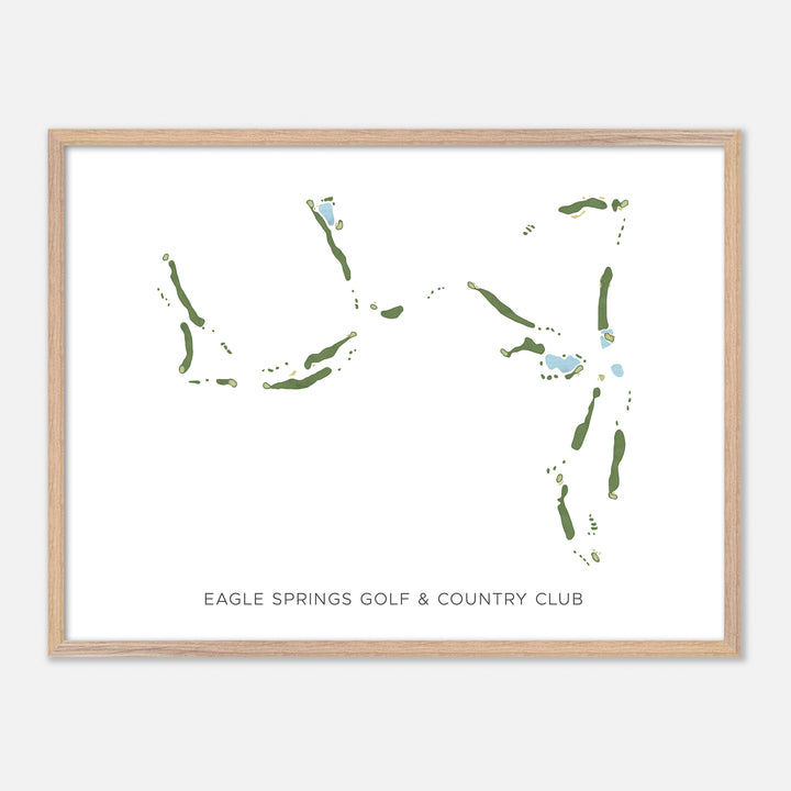 Print of Eagle Springs Golf &amp; Country Club Modern Map