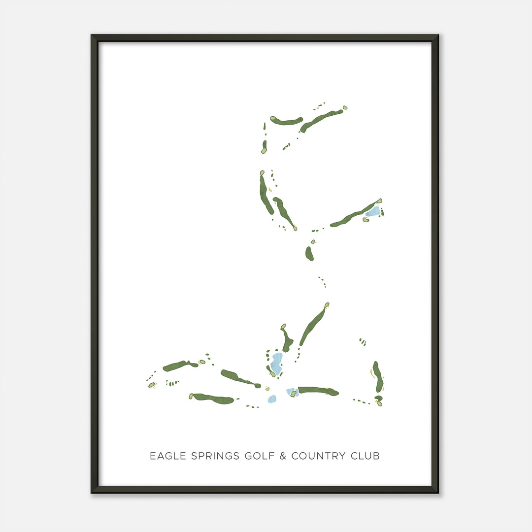 Print of Eagle Springs Golf &amp; Country Club Modern Map