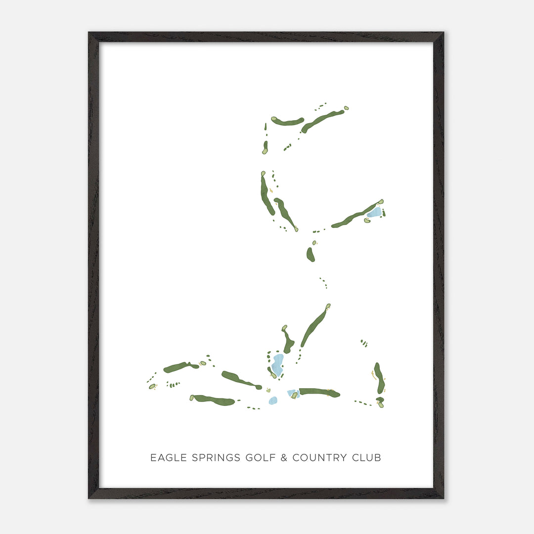 Print of Eagle Springs Golf &amp; Country Club Modern Map