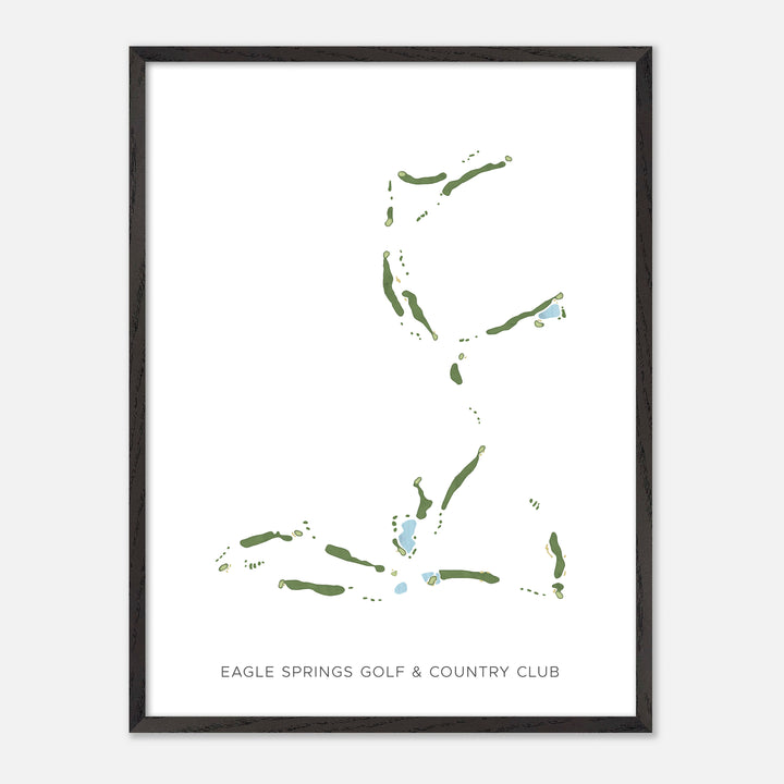 Print of Eagle Springs Golf &amp; Country Club Modern Map