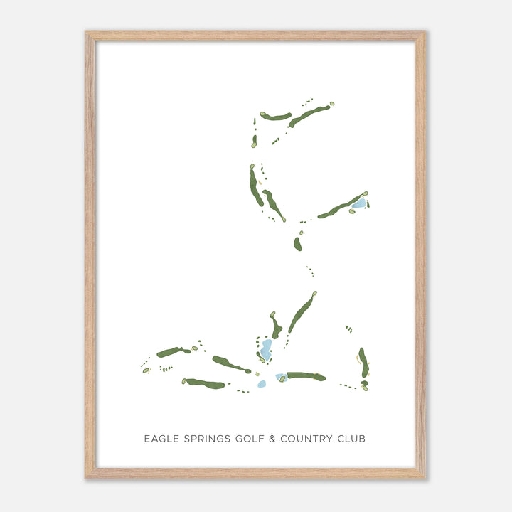 Print of Eagle Springs Golf &amp; Country Club Modern Map