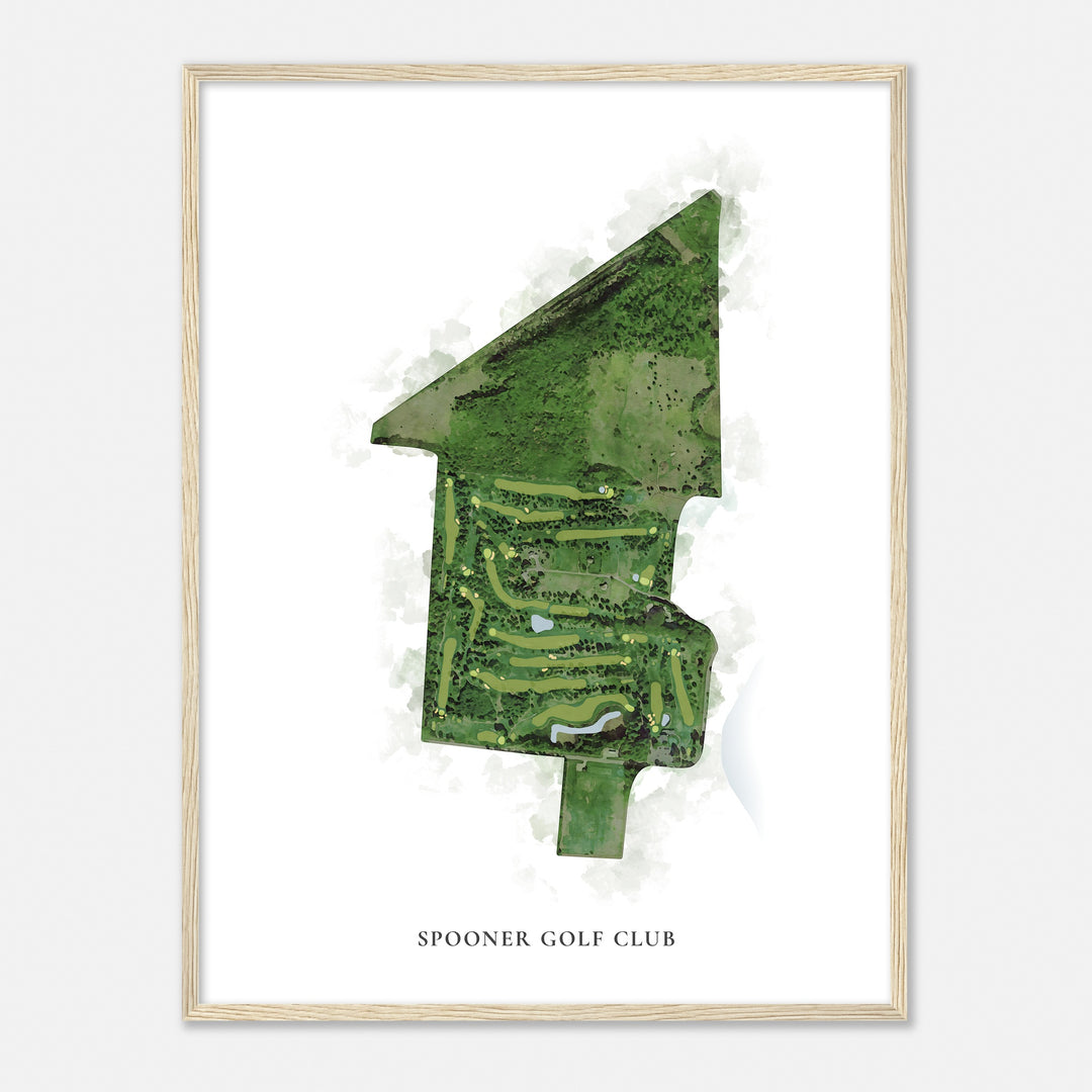 Print of Spooner Golf Club Classic Map