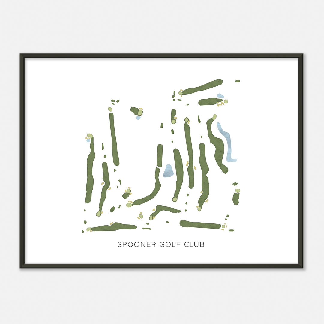 Print of Spooner Golf Club Modern Map