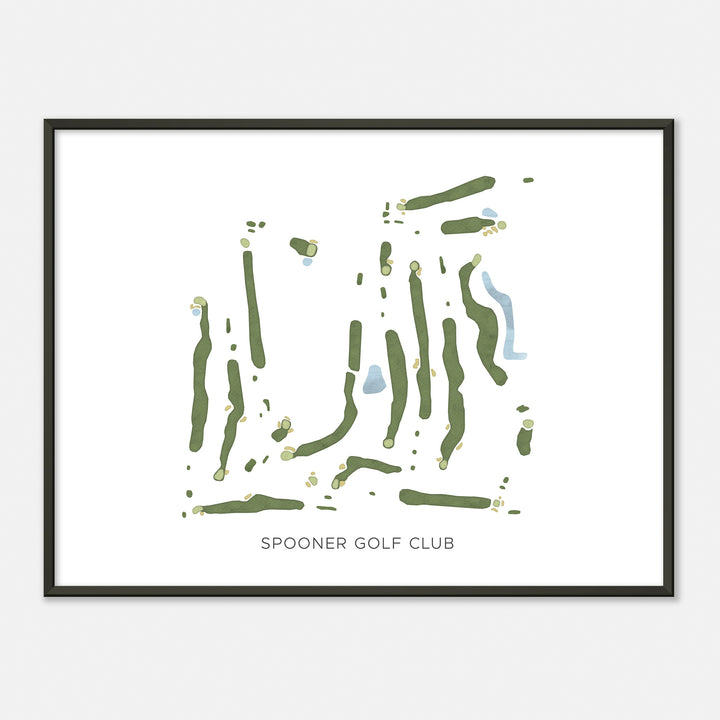 Print of Spooner Golf Club Modern Map