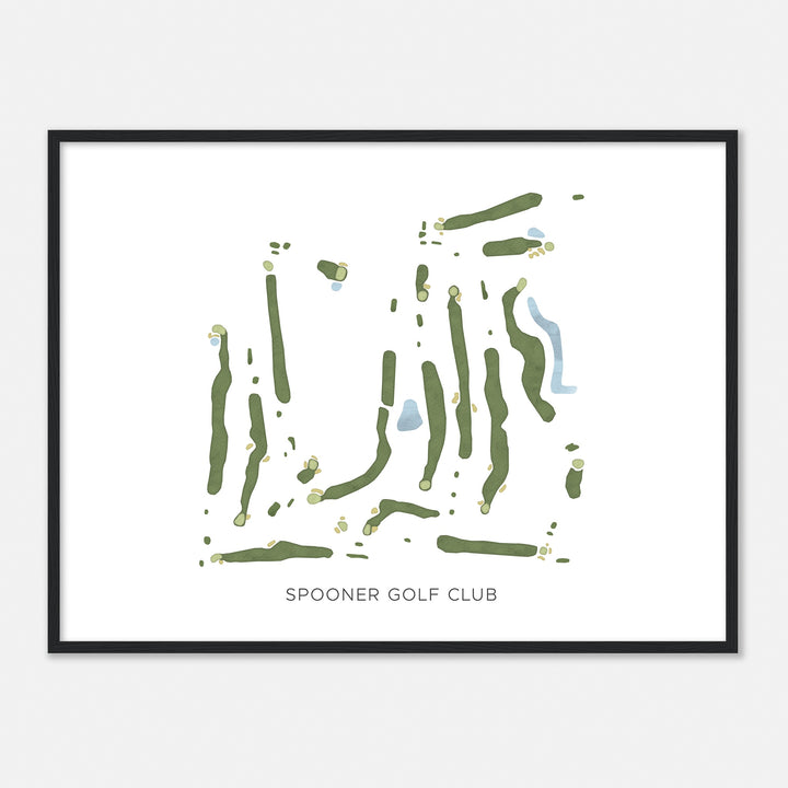 Print of Spooner Golf Club Modern Map