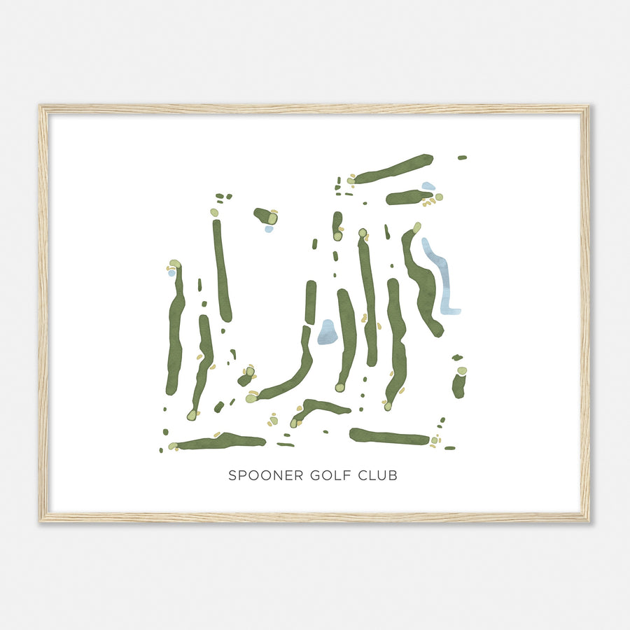 Print of Spooner Golf Club Modern Map