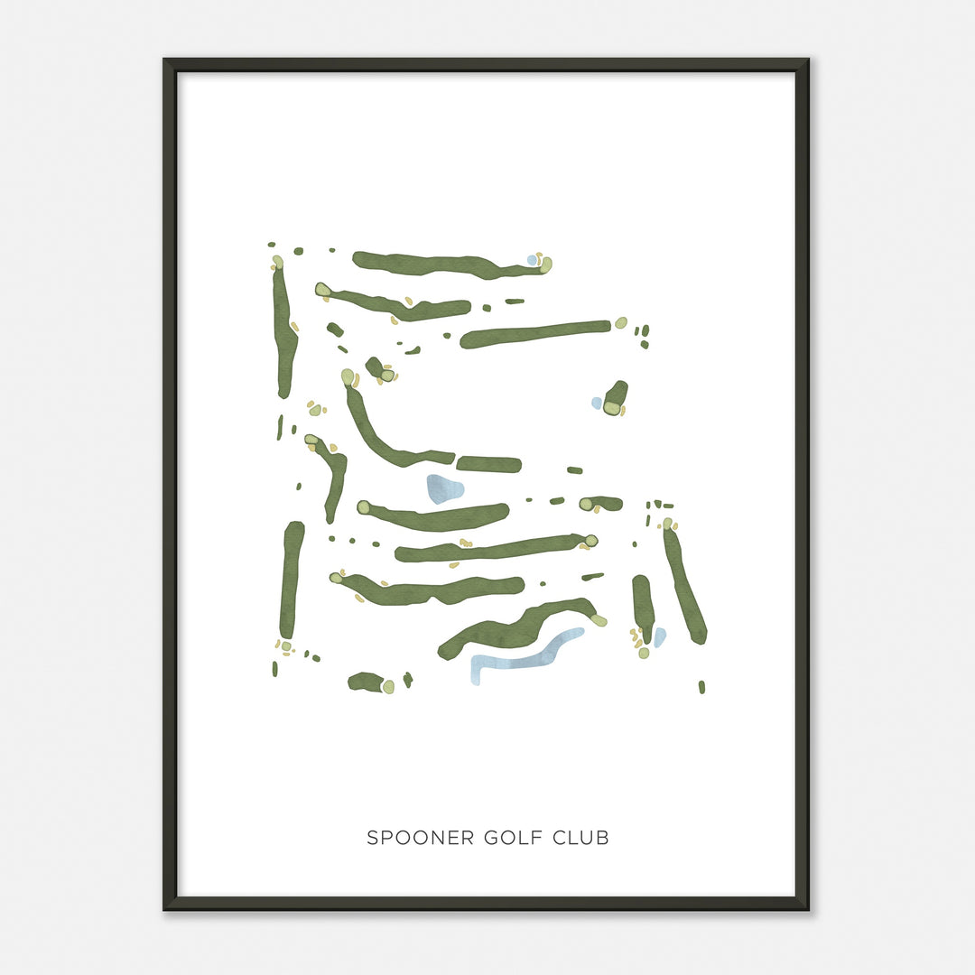 Print of Spooner Golf Club Modern Map