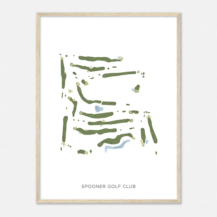 Print of Spooner Golf Club Modern Map
