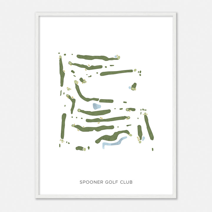 Print of Spooner Golf Club Modern Map