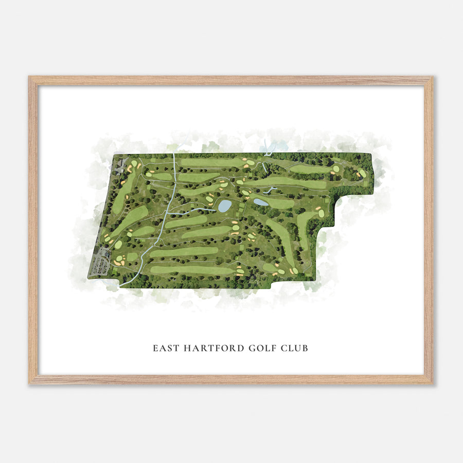 Print of East Hartford Golf Club Classic Map