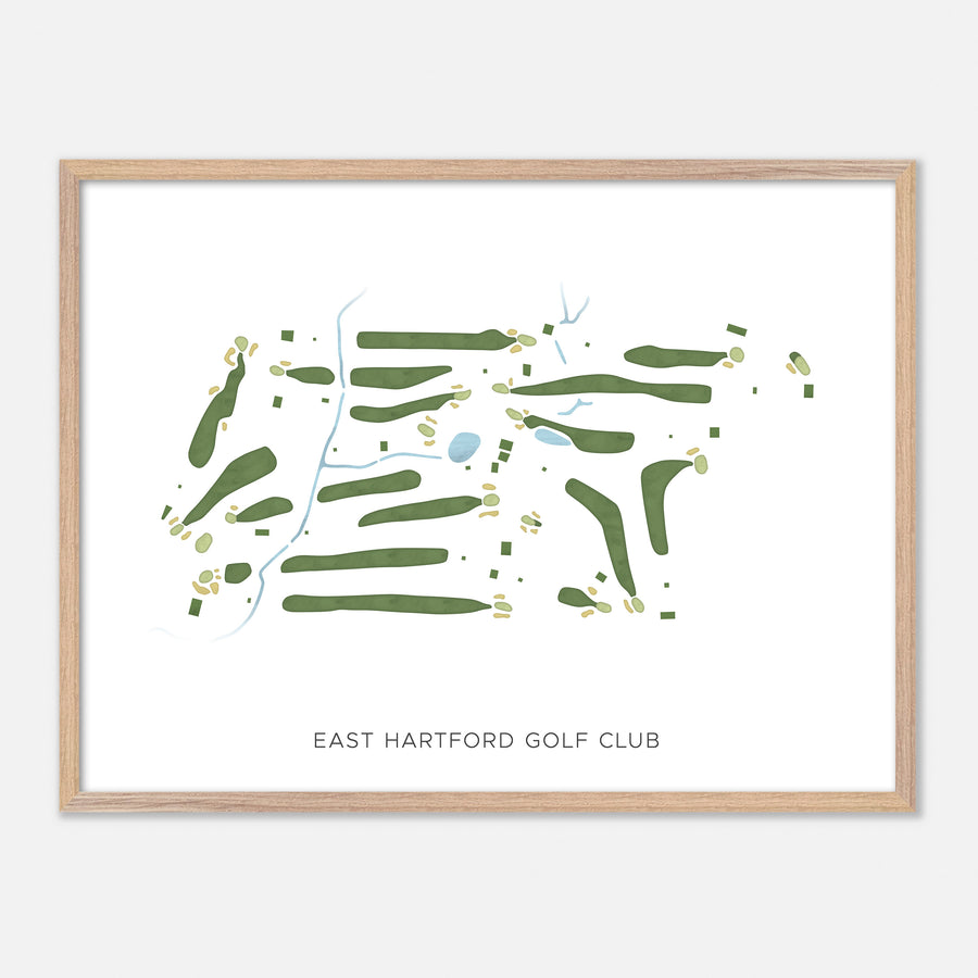 Print of East Hartford Golf Club Modern Map