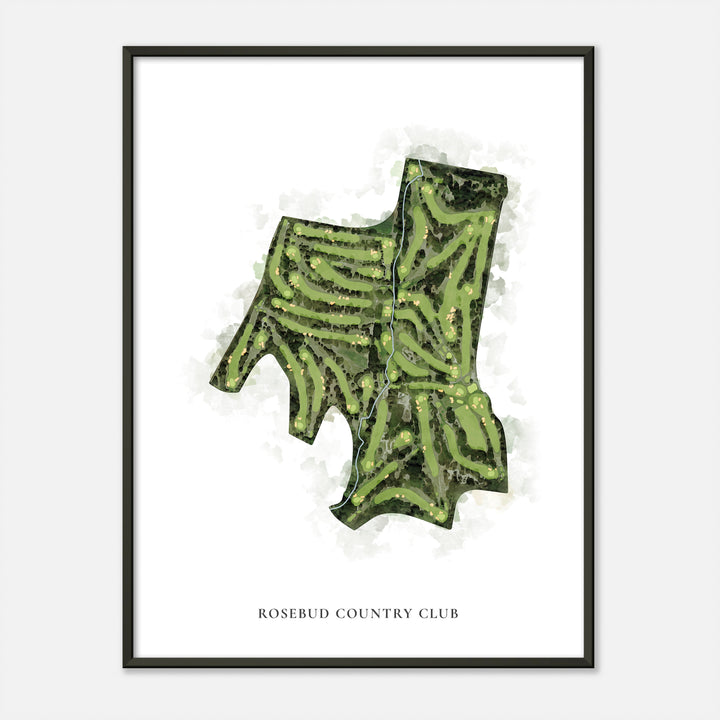 Print of Rosebud Country Club Classic Map
