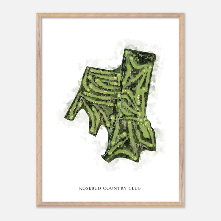 Print of Rosebud Country Club Classic Map