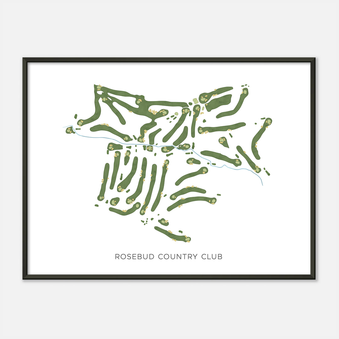 Print of Rosebud Country Club Modern Map