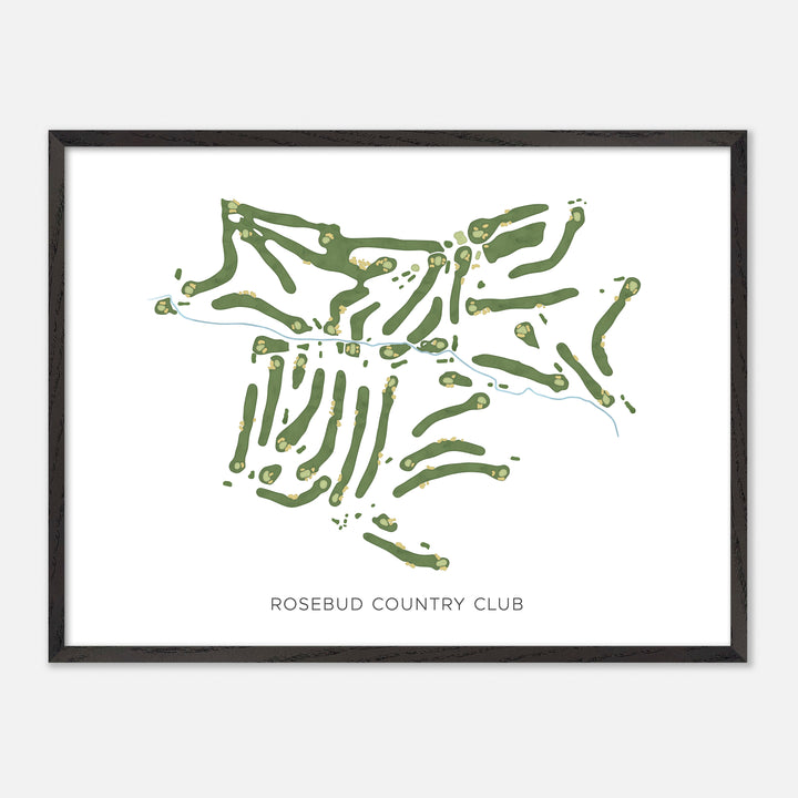 Print of Rosebud Country Club Modern Map