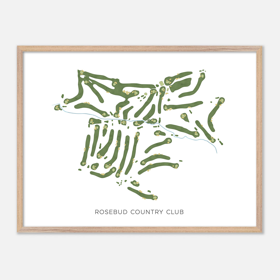 Print of Rosebud Country Club Modern Map