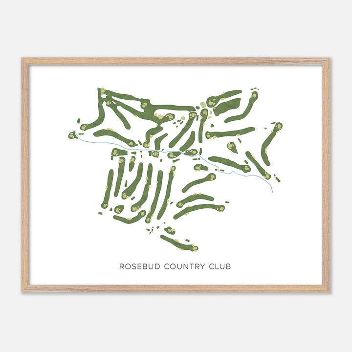 Print of Rosebud Country Club Modern Map