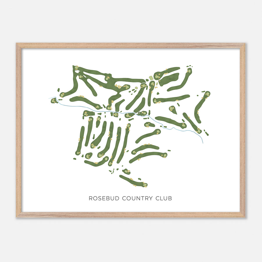 Print of Rosebud Country Club Modern Map