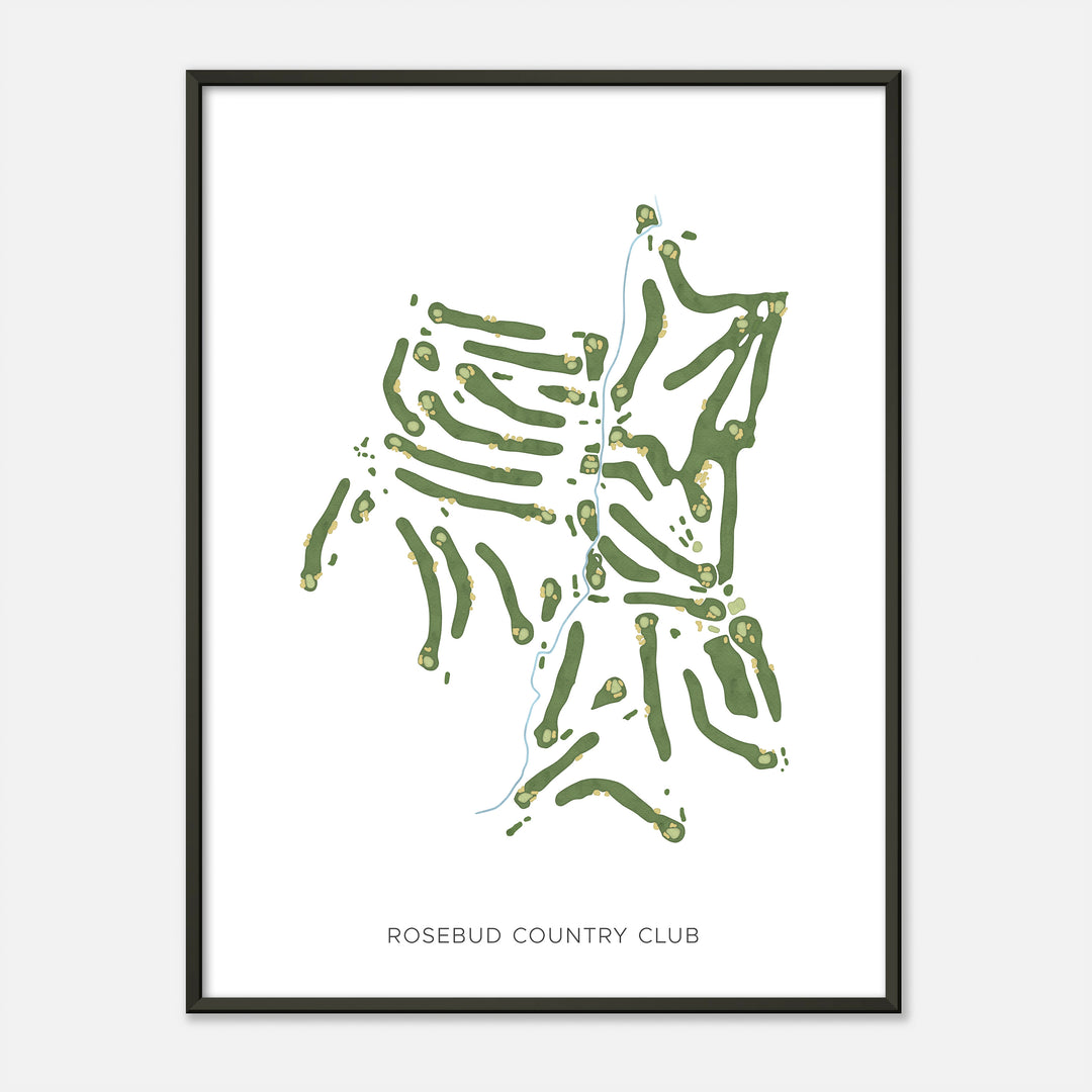 Print of Rosebud Country Club Modern Map
