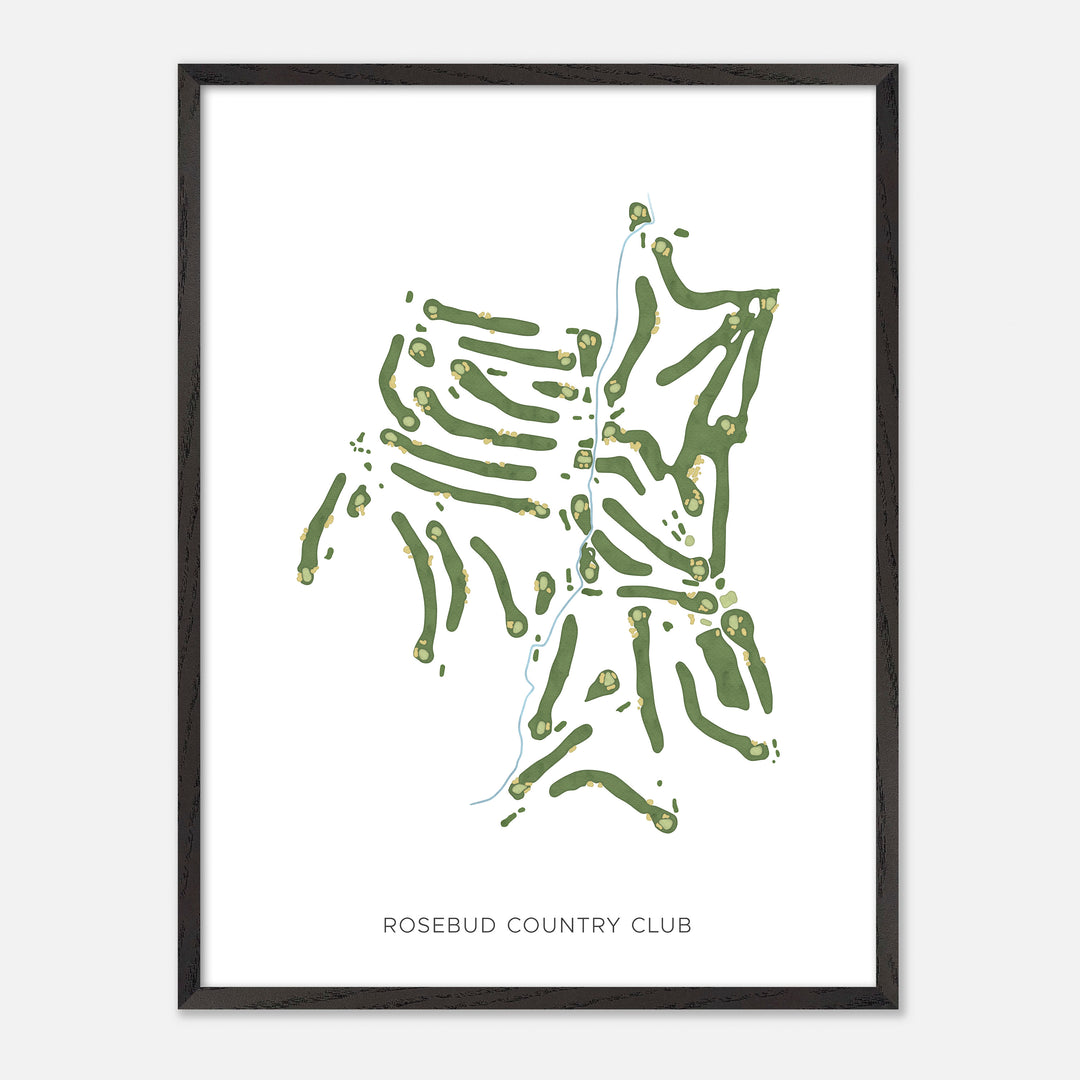 Print of Rosebud Country Club Modern Map
