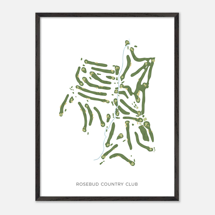 Print of Rosebud Country Club Modern Map