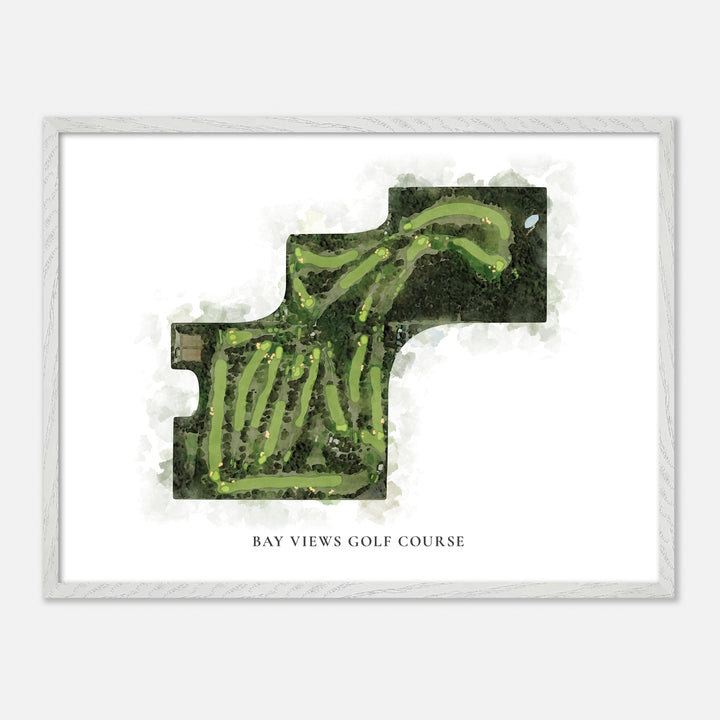 Print of Bay Views Golf Course Classic Map