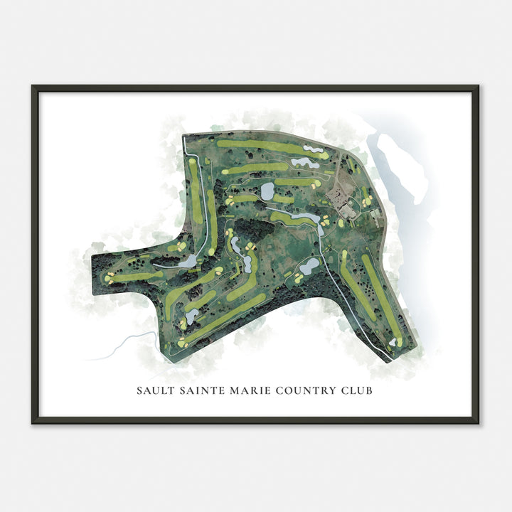 Print of Sault Sainte Marie Country Club Classic Map