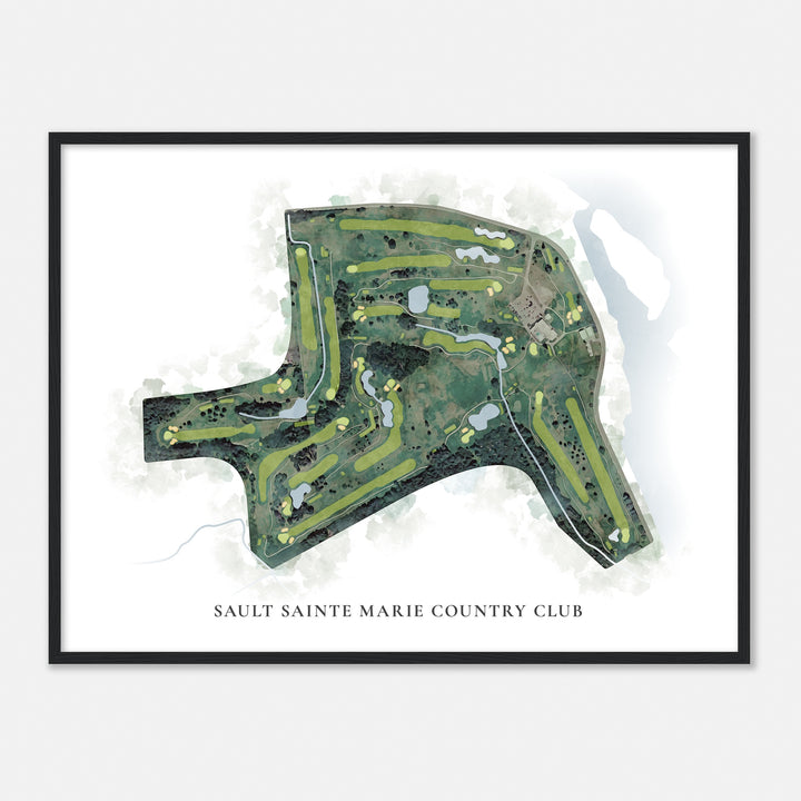 Print of Sault Sainte Marie Country Club Classic Map