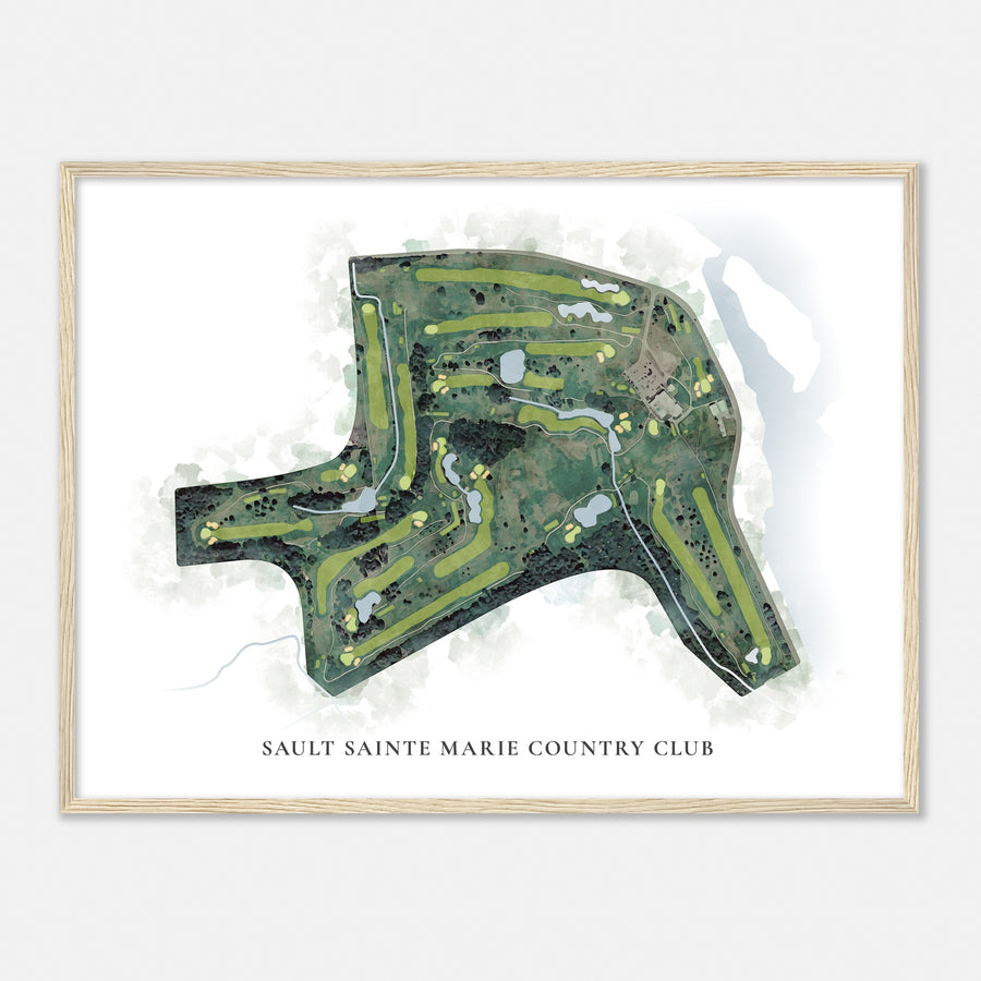 Print of Sault Sainte Marie Country Club Classic Map