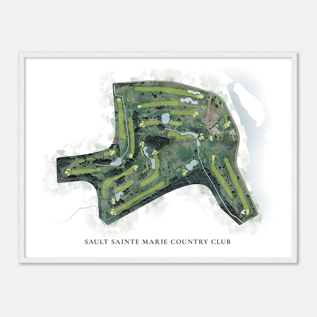 Print of Sault Sainte Marie Country Club Classic Map