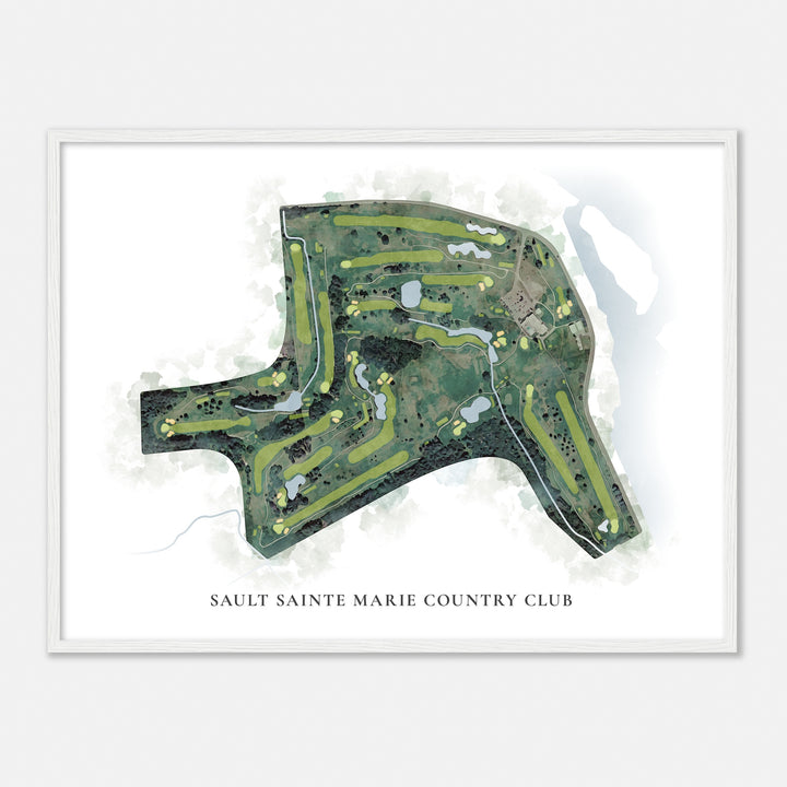 Print of Sault Sainte Marie Country Club Classic Map