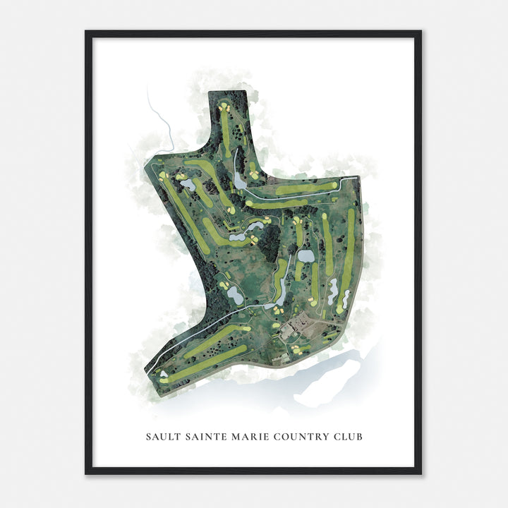 Print of Sault Sainte Marie Country Club Classic Map