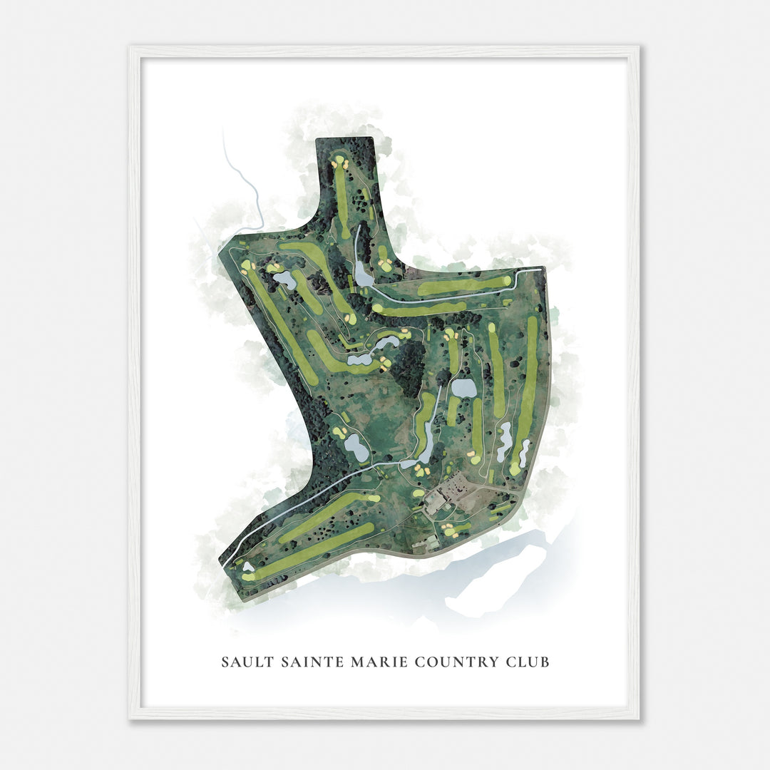 Print of Sault Sainte Marie Country Club Classic Map