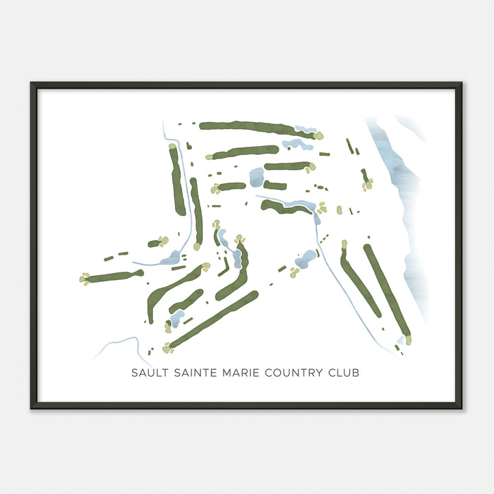 Print of Sault Sainte Marie Country Club Modern Map