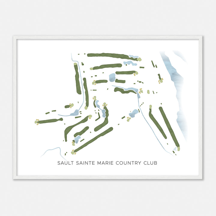 Print of Sault Sainte Marie Country Club Modern Map