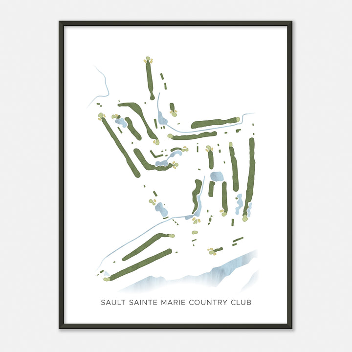 Print of Sault Sainte Marie Country Club Modern Map