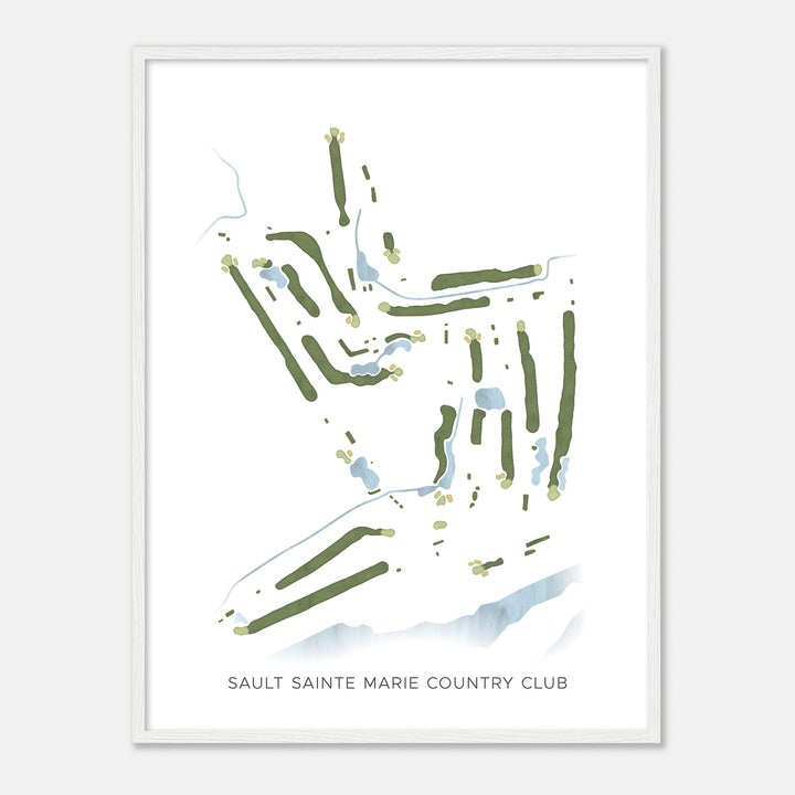 Print of Sault Sainte Marie Country Club Modern Map