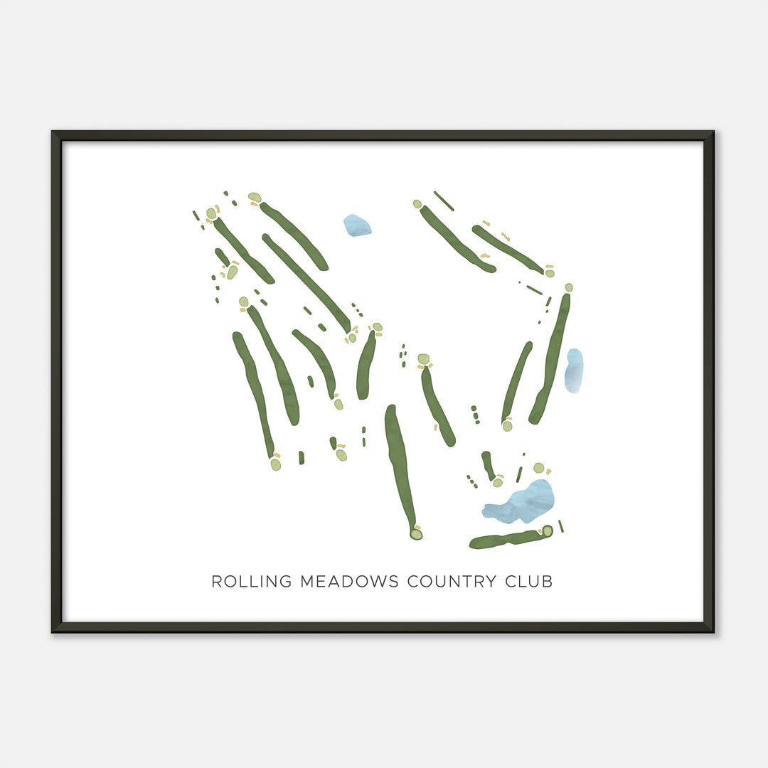 Print of Rolling Meadows Country Club Modern Map