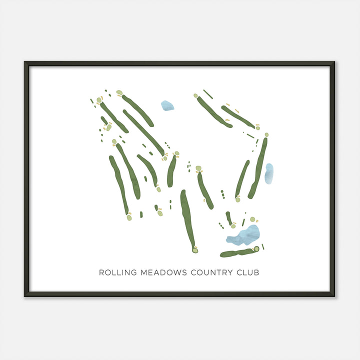 Print of Rolling Meadows Country Club Modern Map