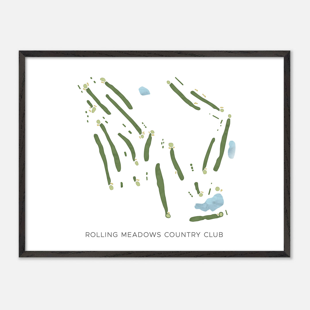 Print of Rolling Meadows Country Club Modern Map