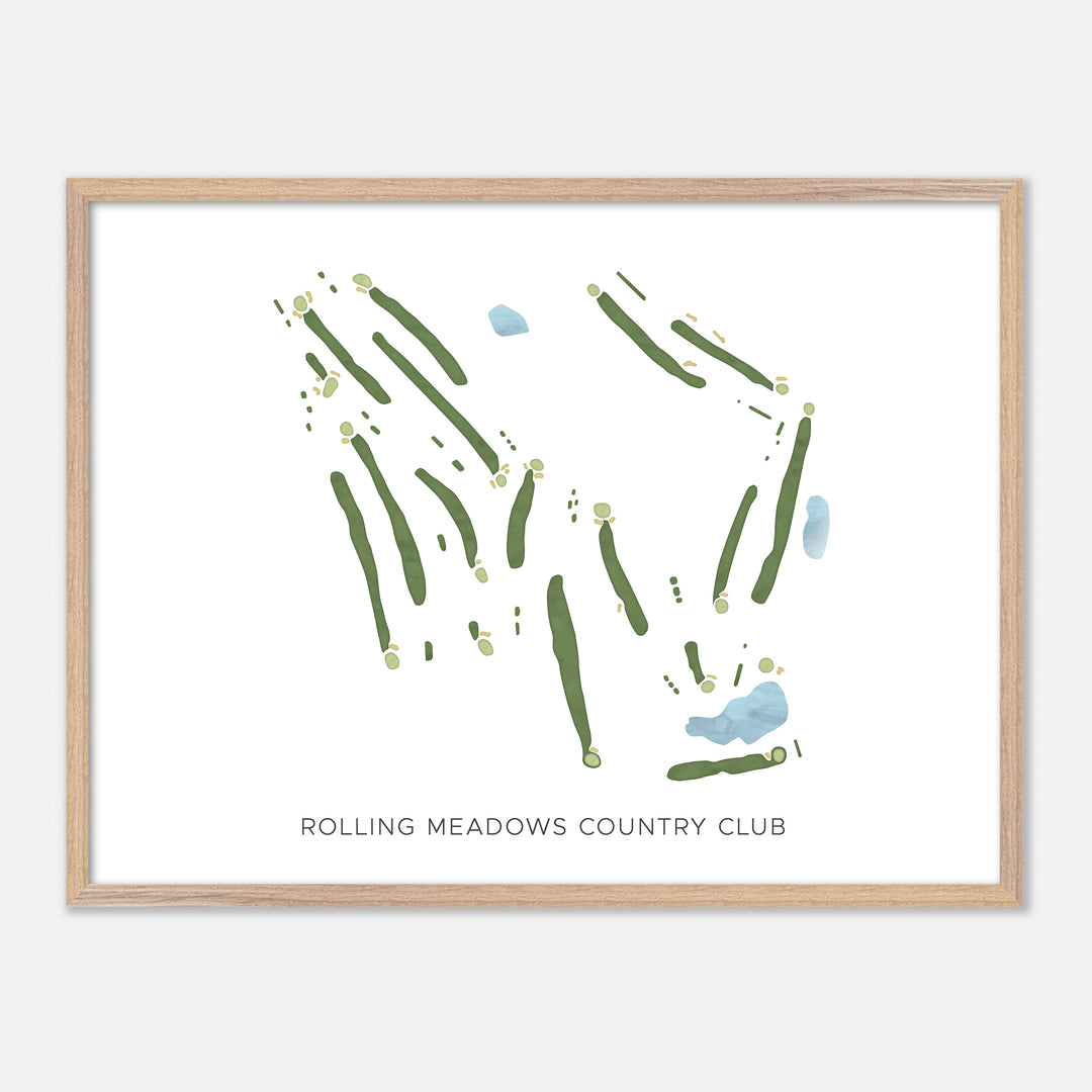 Print of Rolling Meadows Country Club Modern Map
