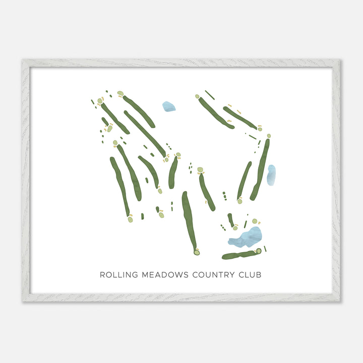 Print of Rolling Meadows Country Club Modern Map