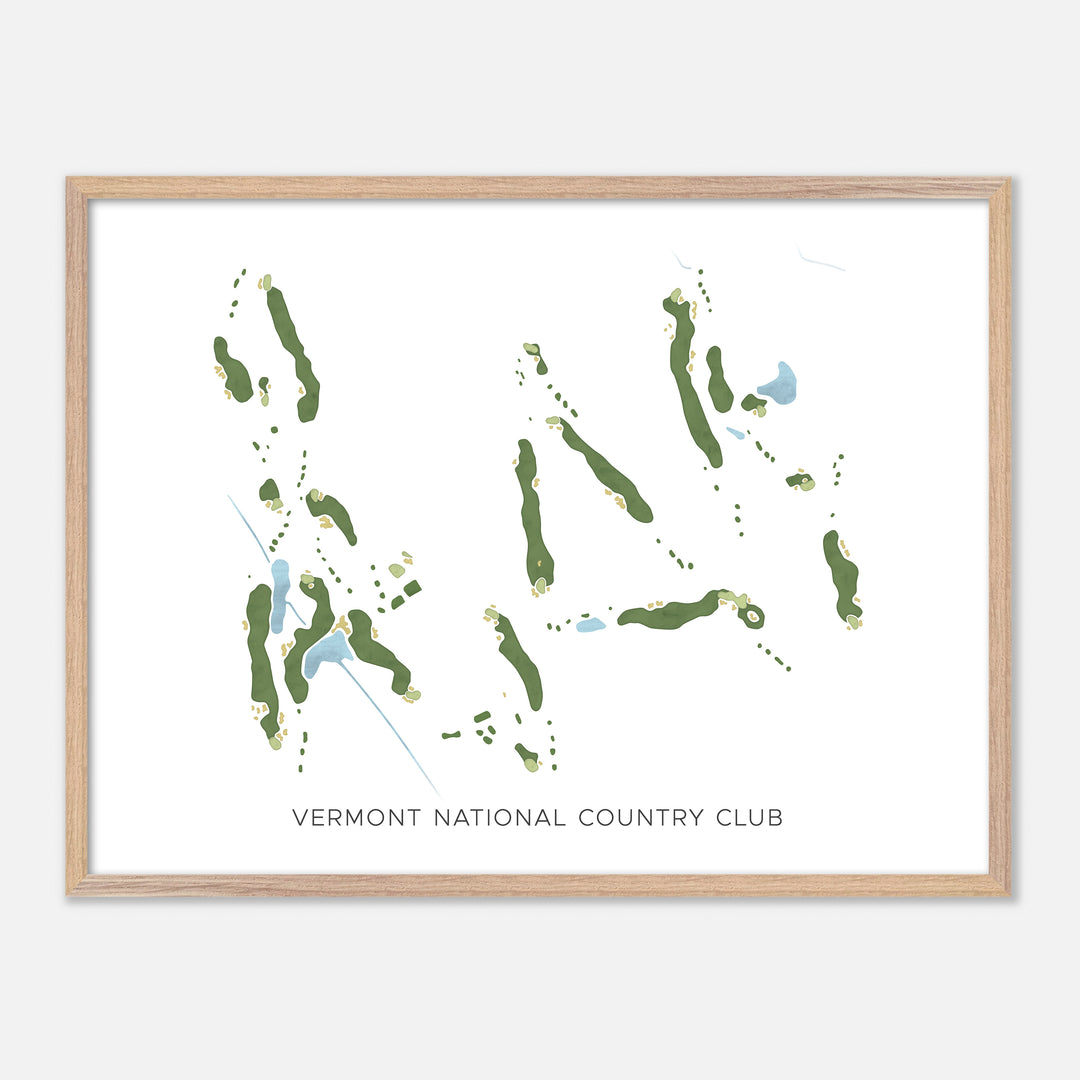 Print of Vermont National Country Club Modern Map